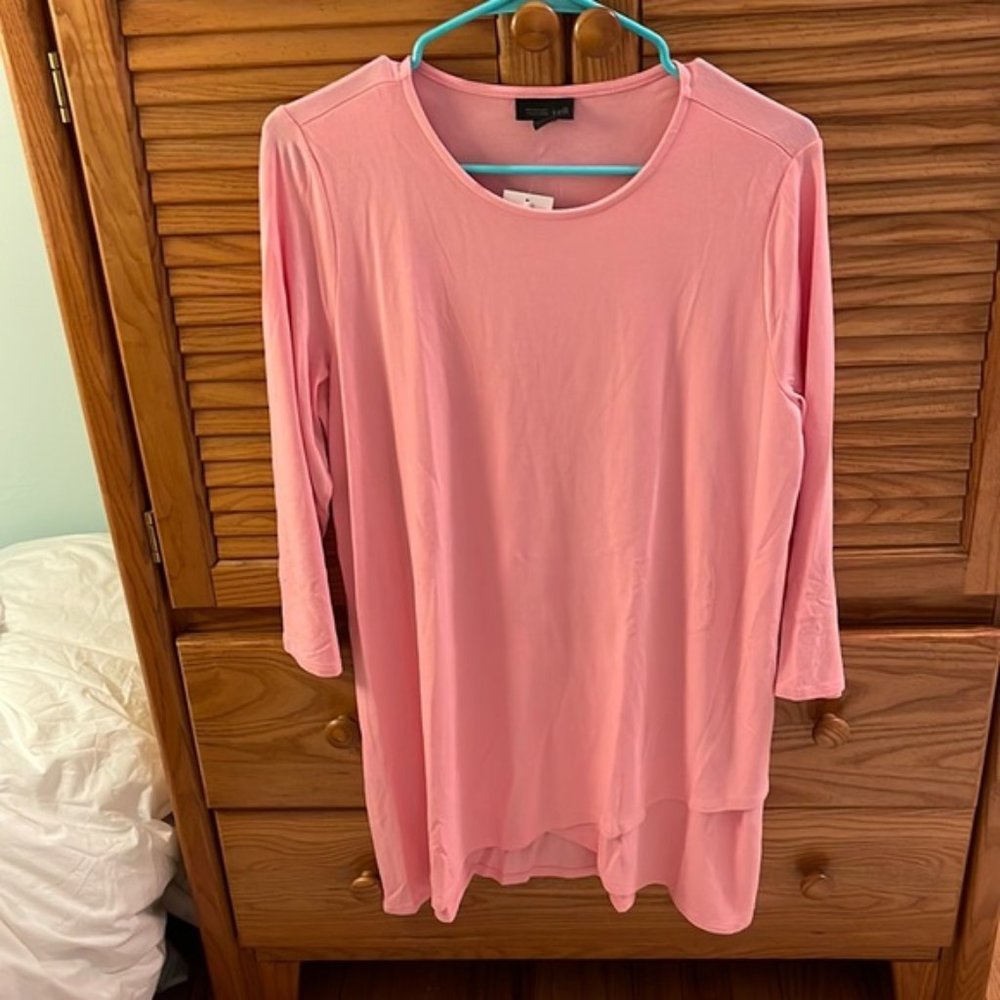 NWT 🌸 J Jill pink Wearever Tunic size large